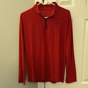 Nike Red Dri-FIT Long Sleeve Shirt